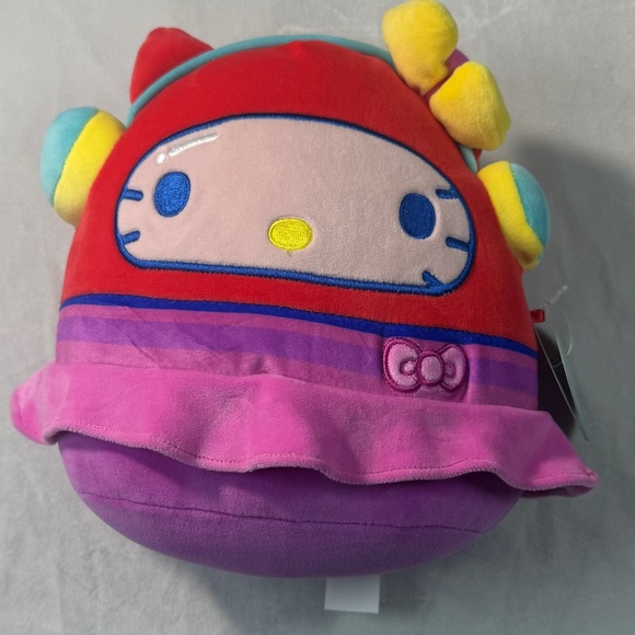 Hello Kitty Squishmallows Plush Rainbow Outfit Sanrio x Squishmallows Plushie - Picture 1 of 5